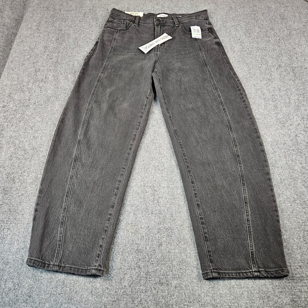 Kensie Jeans The Jessica High Rise Barrel Jeans Black Ramona Wash Size 8/29 NEW